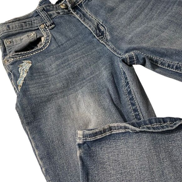 SKY Ladie’s Classic Pocket Bling Bootcut Jeans - Picture 3 of 12